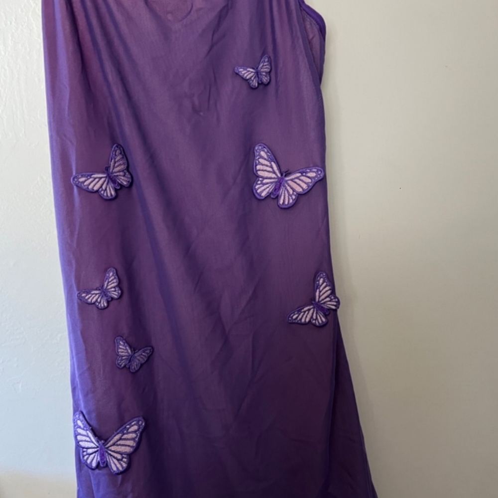 🦋 Dolls Kill × Horoscopez Purple 3D Butterfly Applique Dress (L)🦋 EUC! Worn 1× - Picture 3 of 10